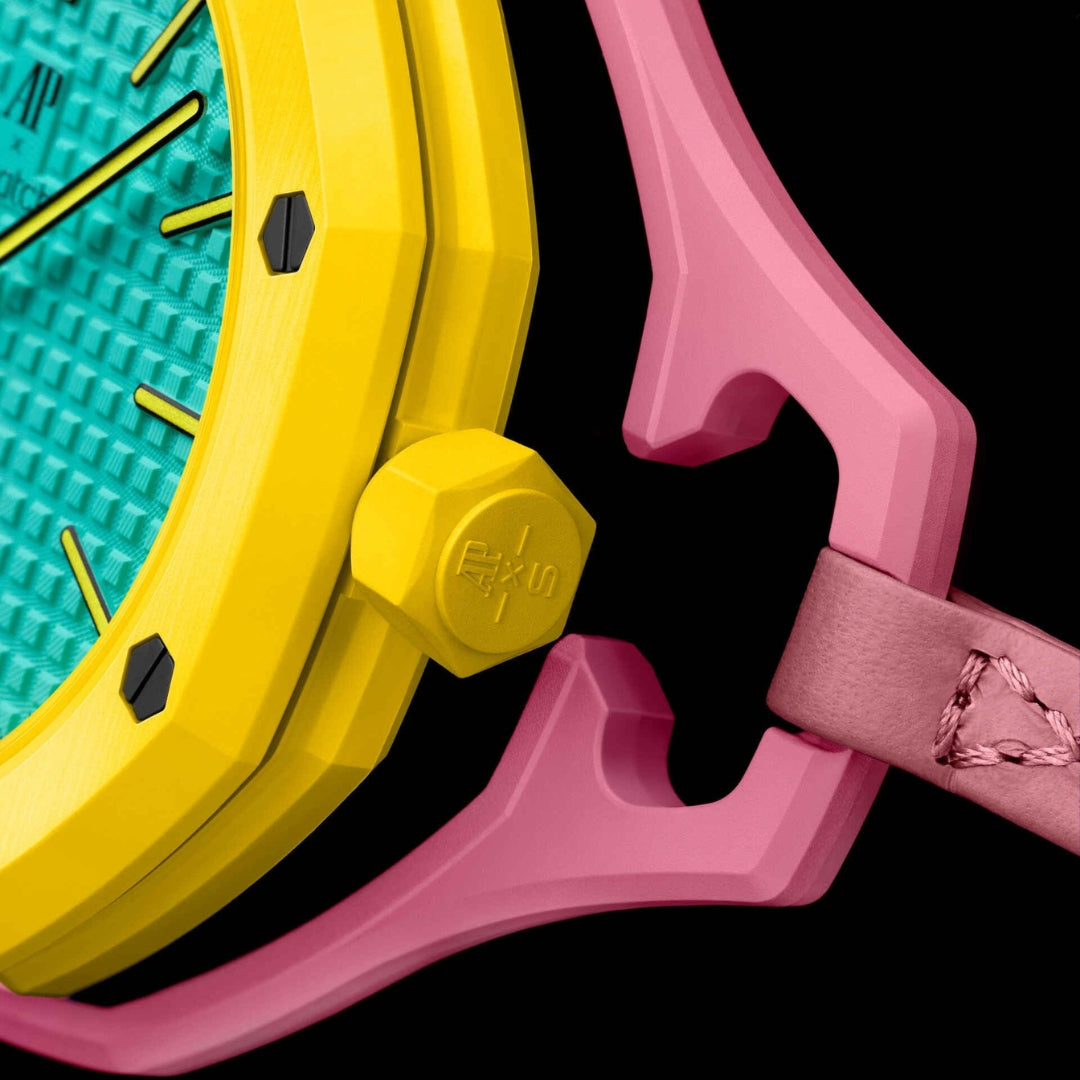Swatch x Audemars Piguet Bioceramic Royal Pop OTG ROZ Pocket Watch