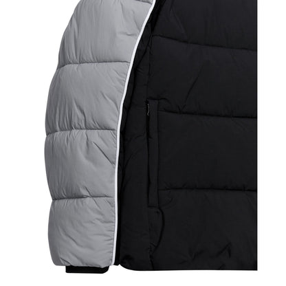 TRAPSTAR IRONGATE ARCH PIPING PUFFER JACKET - BLACK / GREY