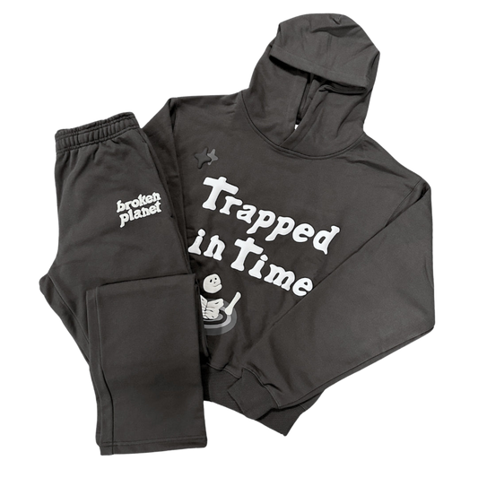 BROKEN PLANET 'TRAPPED IN TIME' SOOT BLACK TRACKSUIT