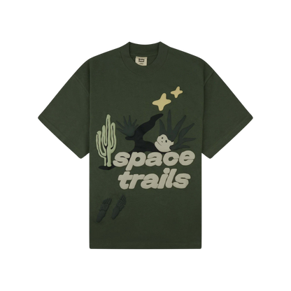 BROKEN PLANET 'SPACE TRAILS' GREEN T-SHIRT