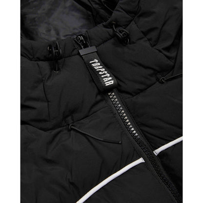 TRAPSTAR IRONGATE ARCH PIPING PUFFER JACKET - BLACK / WHITE