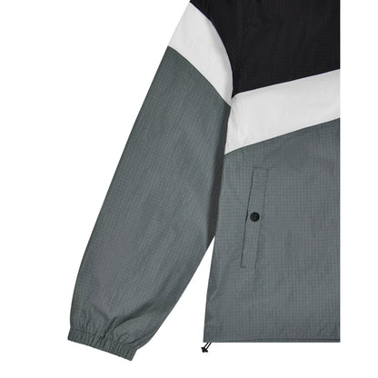 TRAPSTAR IRONGATE METAL BADGE WINDBREAKER JACKET - BLACK