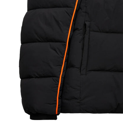 TRAPSTAR IRONGATE ARCH PIPING PUFFER JACKET - BLACK / ORANGE