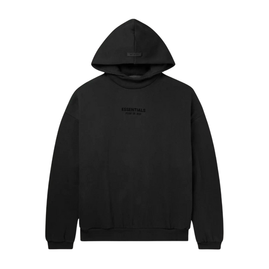 FEAR OF GOD ESSENTIALS JET BLACK HOODIE (FW23)