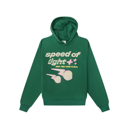 BROKEN PLANET 'SPEED OF LIGHT' MALACHITE GREEN HOODIE