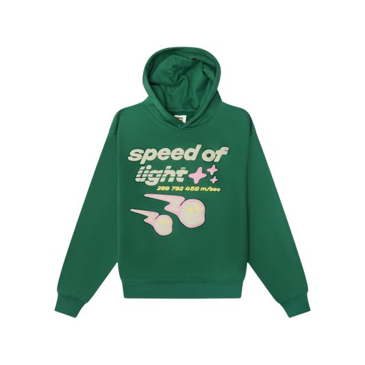 BROKEN PLANET 'SPEED OF LIGHT' MALACHITE GREEN HOODIE