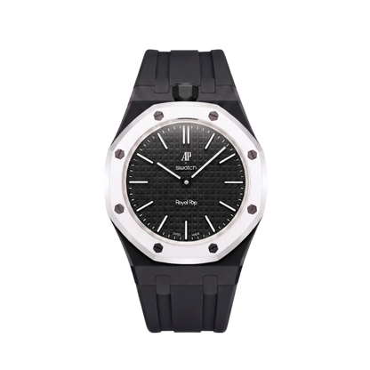 WRIST STRAP FOR SWATCH X AUDEMARS PIGUET ROYAL POP OCHO NEGRO