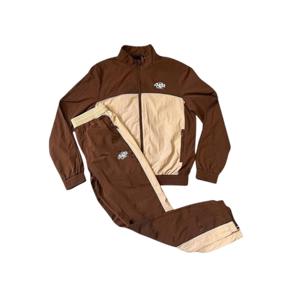 SYNA WORLD LOGO SHELL TRACKSUIT - BROWN / BEIGE