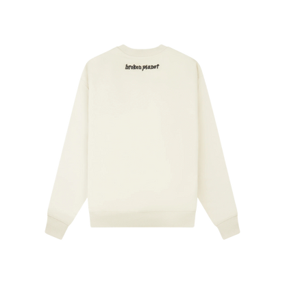 BROKEN PLANET 'FIND YOUR BALANCE' BONE WHITE CREWNECK