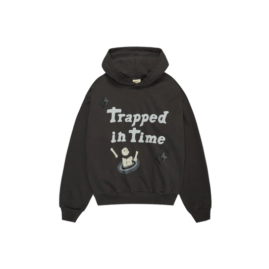 BROKEN PLANET 'TRAPPED IN TIME' SOOT BLACK HOODIE