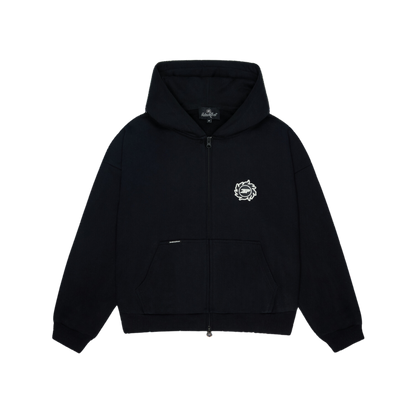 BROKEN PLANET MIDNIGHT BLACK SUN ZIP UP TRACKSUIT