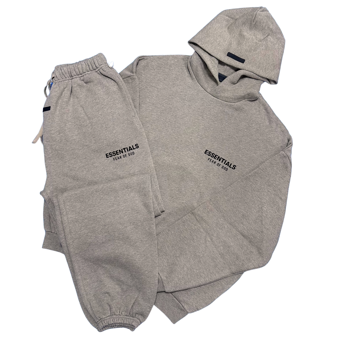 Fear Of God ESSENTIALS Dark Heather Grey Tracksuit FW24 Hype Fear Of God ESSENTIALS Dark Heather Grey Tracksuit FW24 Hype