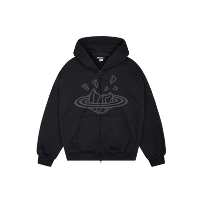 BROKEN PLANET MIDNIGHT BLACK ZIP UP TRACKSUIT