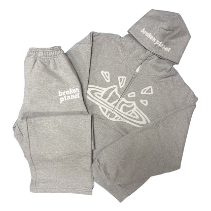 Broken Planet Heather Grey Zip Up Tracksuit | Hype Locker UK
