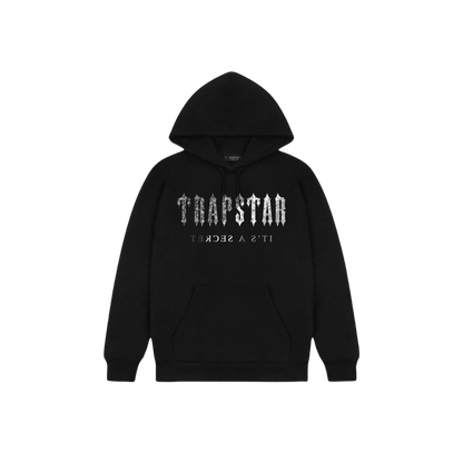 TRAPSTAR DECODED PAISLEY MONOCHROME EDITION HOODIE - BLACK