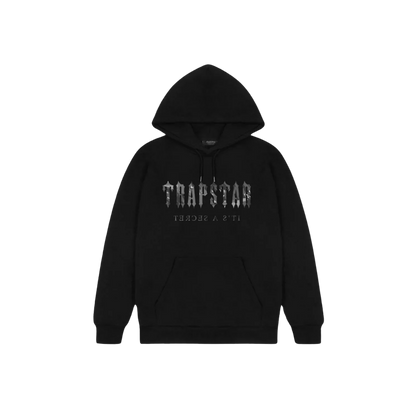 TRAPSTAR DECODED CAMO HOODIE - BLACKOUT EDITION