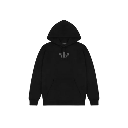 TRAPSTAR TRP FRIENDS & FAMILY HOODIE - BLACK / GREY