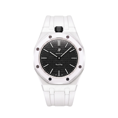 WRIST STRAP FOR SWATCH X AUDEMARS PIGUET ROYAL POP OCHO NEGRO