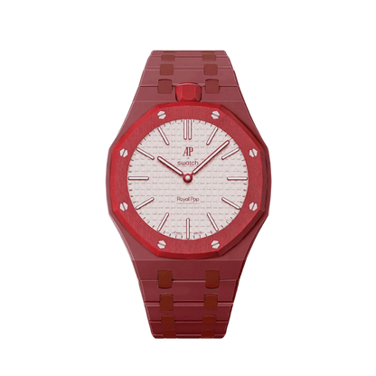 WRIST STRAP FOR SWATCH X AUDEMARS PIGUET ROYAL POP OTTO ROSSO