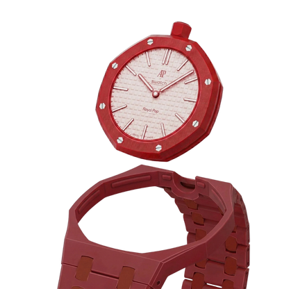 WRIST STRAP FOR SWATCH X AUDEMARS PIGUET ROYAL POP OTTO ROSSO
