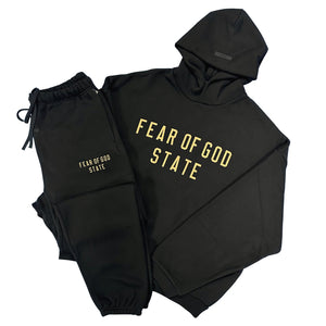 FEAR OF GOD ESSENTIALS BLACK TRACKSUIT (FW24)