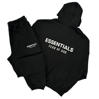 FEAR OF GOD ESSENTIALS BLACK TRACKSUIT (FW24)