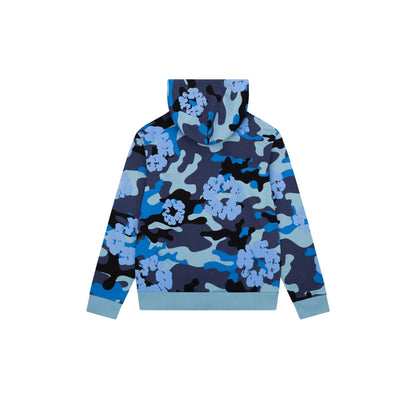 DENIM TEARS COTTON WREATH ZIP HOODIE BLUE CAMO