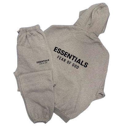 FEAR OF GOD ESSENTIALS DARK HEATHER GREY TRACKSUIT (FW24)