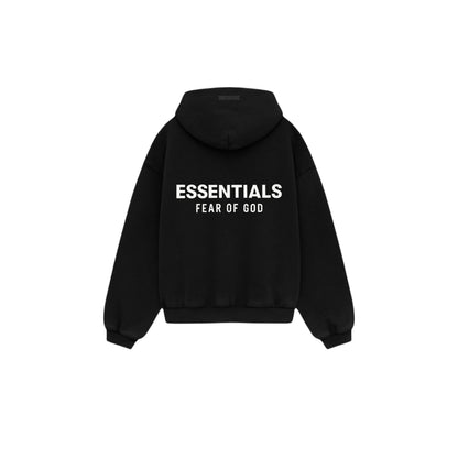 FEAR OF GOD ESSENTIALS KIDS BLACK HOODIE (FW24)