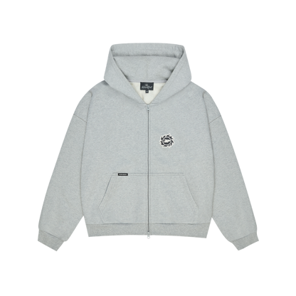 BROKEN PLANET HEATHER GREY SUN ZIP UP TRACKSUIT