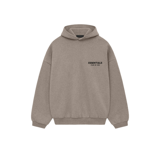 FEAR OF GOD ESSENTIALS DARK HEATHER GREY HOODIE (FW24)