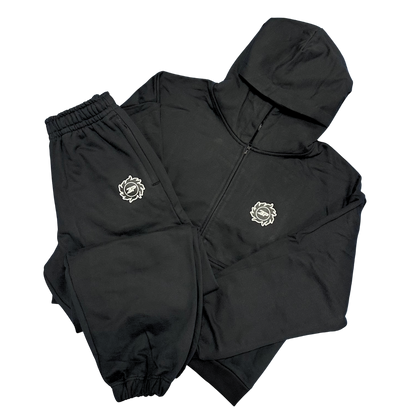 BROKEN PLANET MIDNIGHT BLACK SUN ZIP UP TRACKSUIT