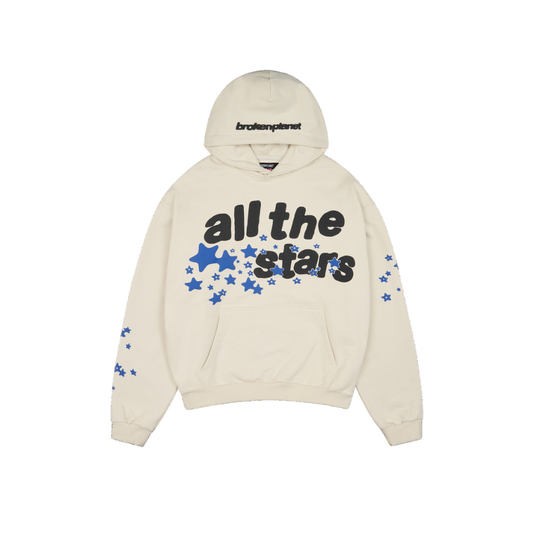 BROKEN PLANET 'ALL THE STARS' IVORY WHITE HOODIE