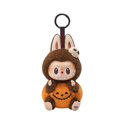 POP MART LABUBU HAPPY HALLOWEEN PARTY SITTING PUMPKIN VINYL PLUSH PENDANT