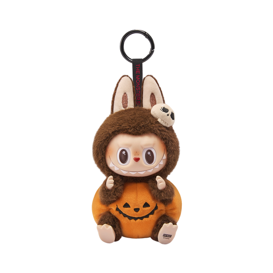 POP MART LABUBU HAPPY HALLOWEEN PARTY SITTING PUMPKIN VINYL PLUSH PENDANT