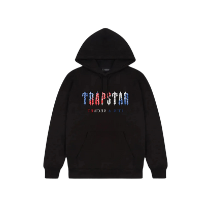 TRAPSTAR DECODED PAISLEY REVOLUTION HOODIE - BLACK
