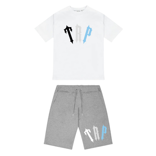 TRAPSTAR TRP SHORT SET - WHITE / ICE