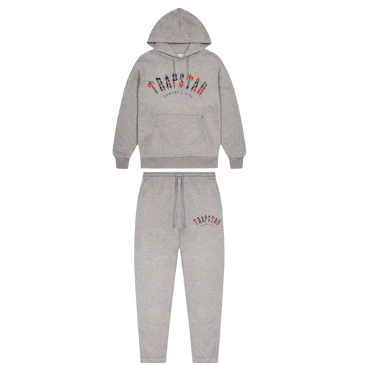 TRAPSTAR IRONGATE CAMO ARCH TRACKSUIT - GREY / INFRARED