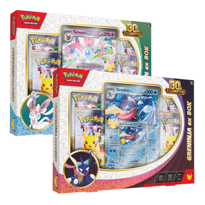 POKÉMON TCG 30TH CELEBRATION GRENINJA EX & SYLVEON EX BOXES (SET OF 2)