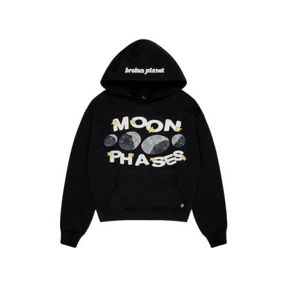 BROKEN PLANET 'MOON PHASES' MIDNIGHT BLACK HOODIE