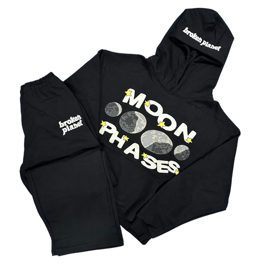 BROKEN PLANET 'MOON PHASES' MIDNIGHT BLACK TRACKSUIT