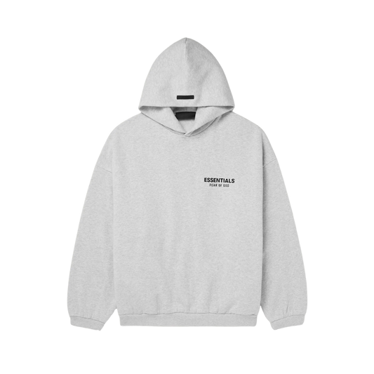 FEAR OF GOD ESSENTIALS LIGHT HEATHER GREY HOODIE (FW24)