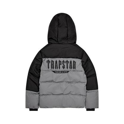 TRAPSTAR DECODED AW23 PUFFER JACKET - BLACK / GREY