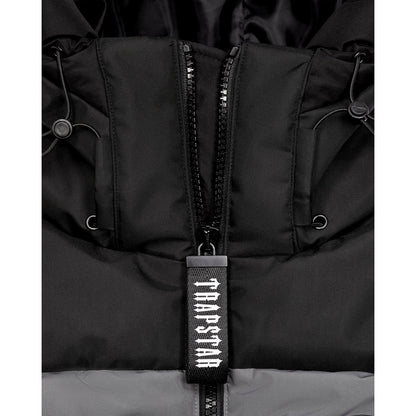 TRAPSTAR DECODED AW23 PUFFER JACKET - BLACK / GREY