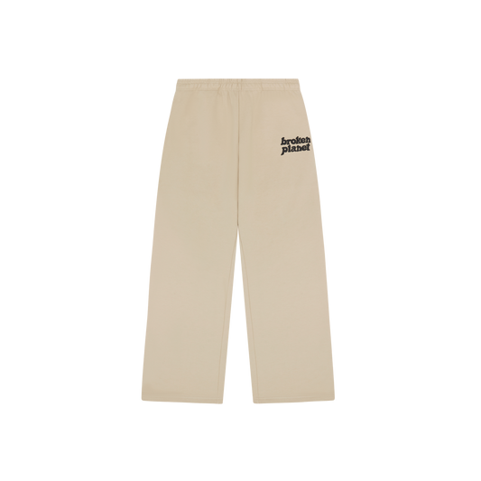 BROKEN PLANET BONE WHITE STRAIGHT LEG SWEATPANTS