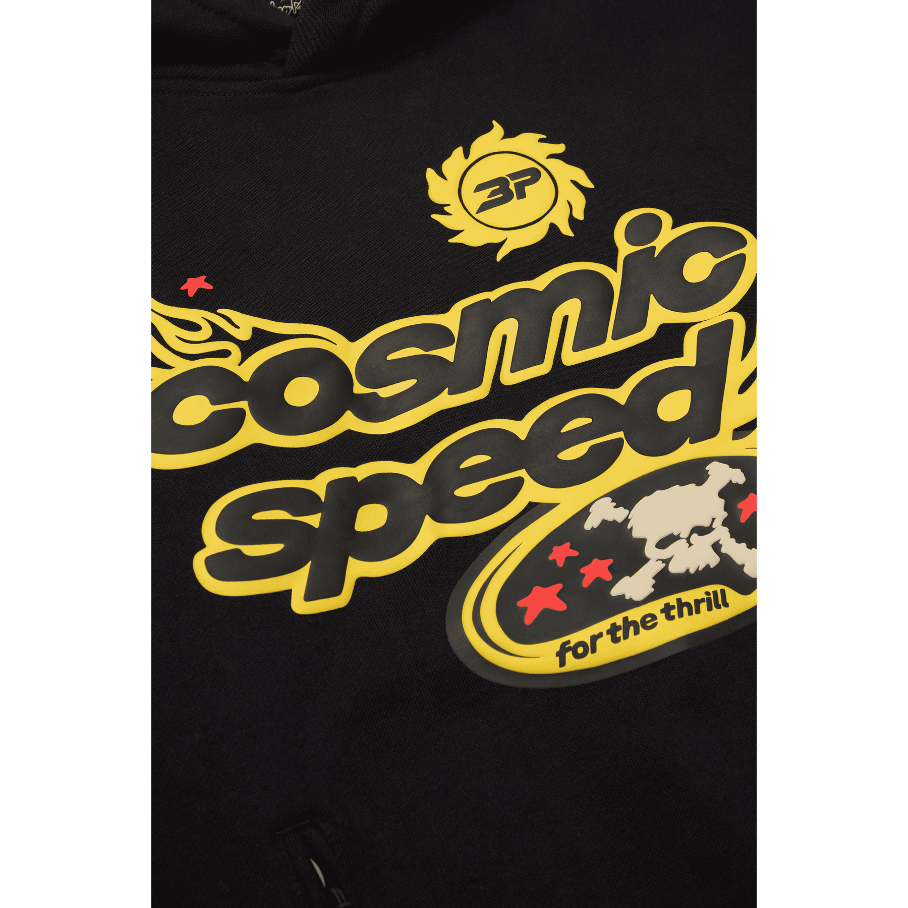 BROKEN PLANET 'COSMIC SPEED' MIDNIGHT BLACK / YELLOW HOODIE