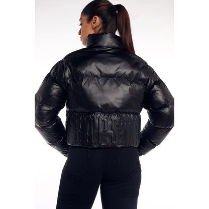 TRAPSTAR WOMEN’S IRONGATE EMBOSSED PUFFER JACKET - MATT BLACK