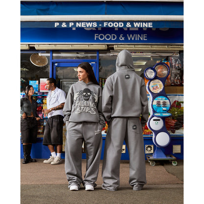 BROKEN PLANET 'FALLING STARS' DARK GRAY HOODIE