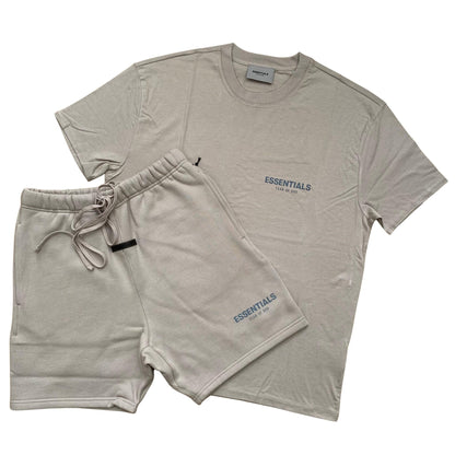 FEAR OF GOD ESSENTIALS TAN CORE COLLECTION SHORT SET