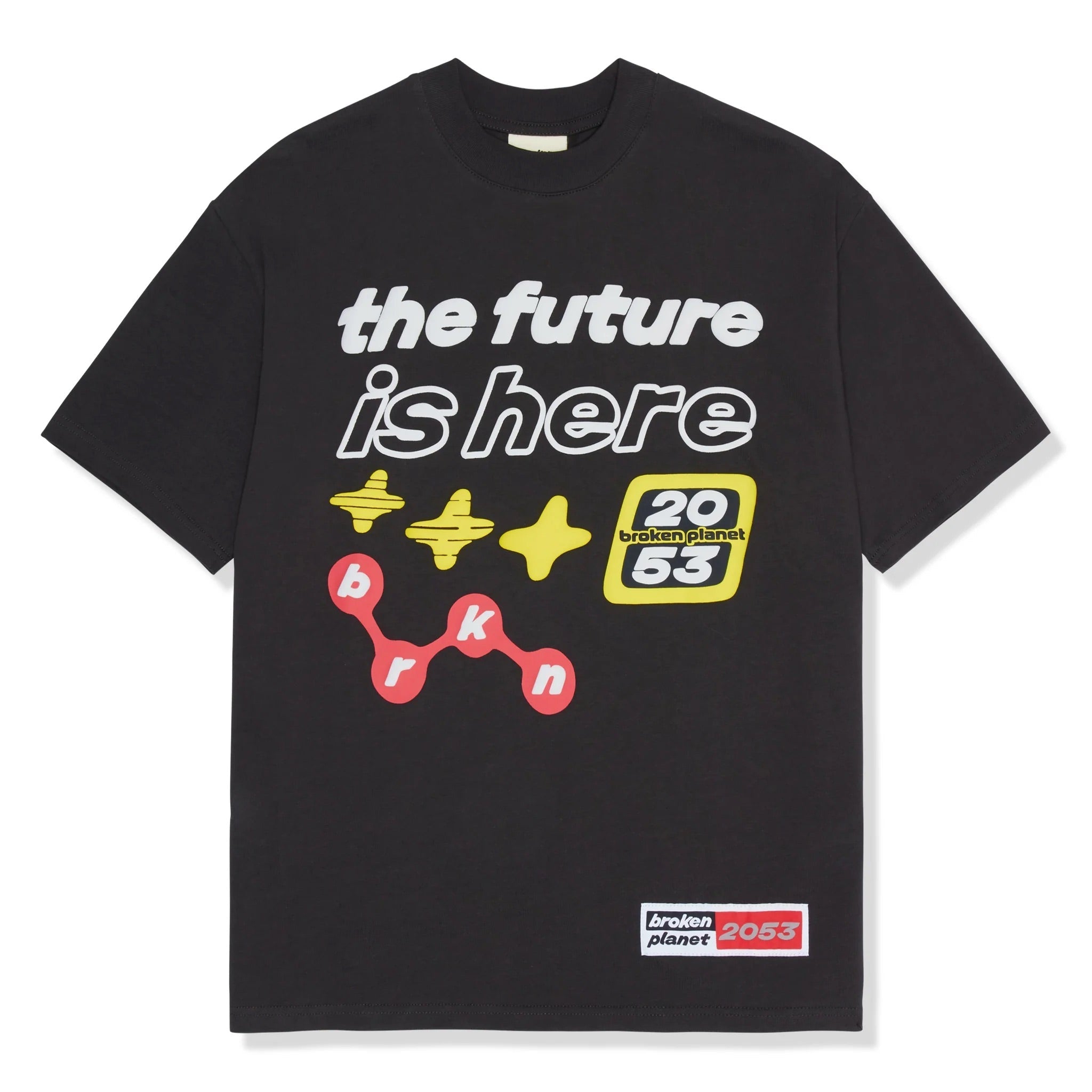 BROKEN PLANET 'THE FUTURE IS HERE' SOOT BLACK T-SHIRT